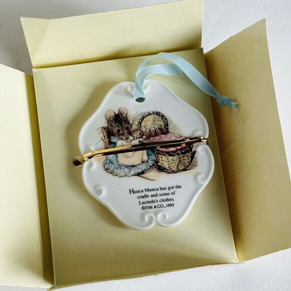 Vtg Beatrix Potter Hunca Munca Mother Mouse Ceramic Hanging Xmas Ornament 1993 - Picture 4 of 7